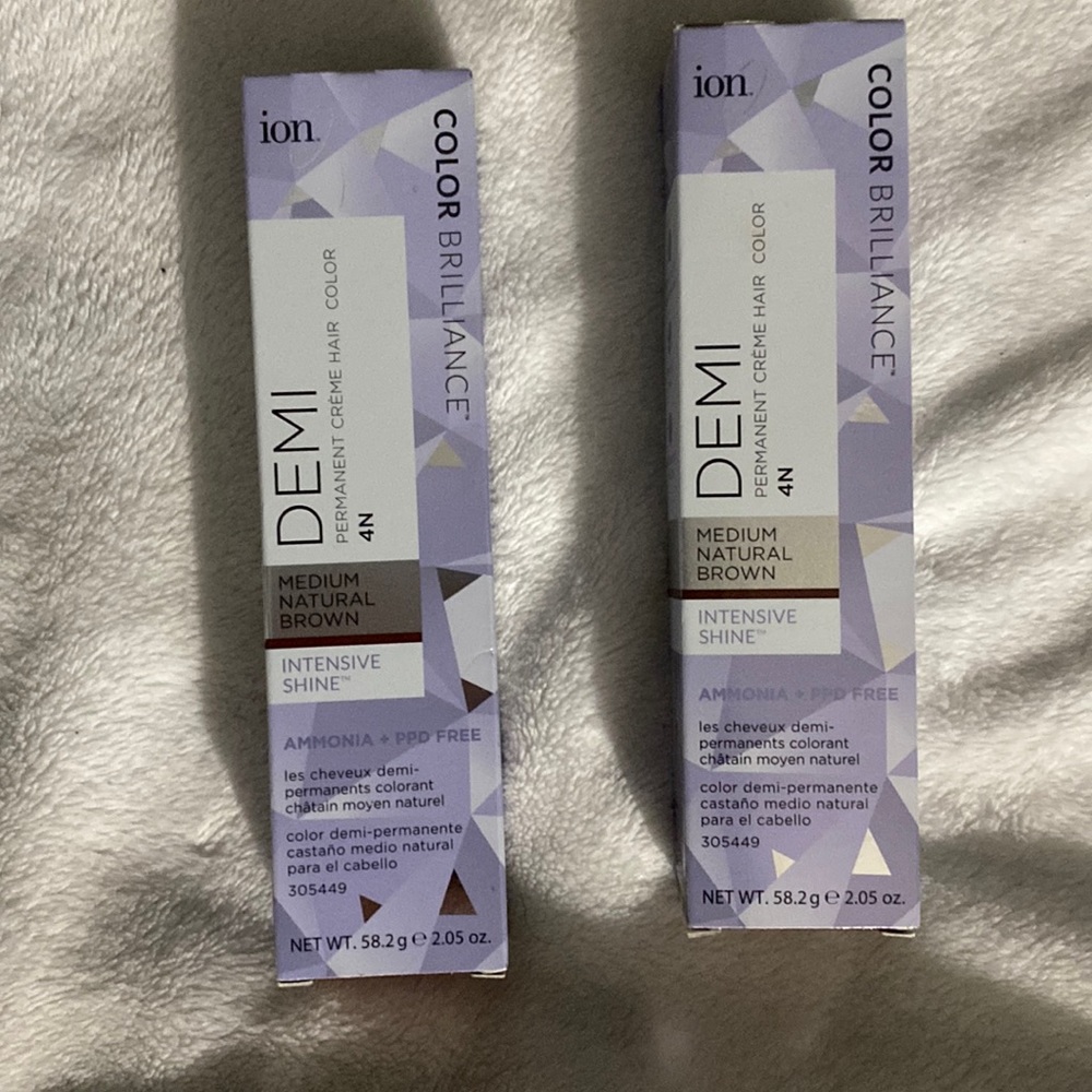 Ion colour brilliance permanent hair dye. In the shade medium natural brown